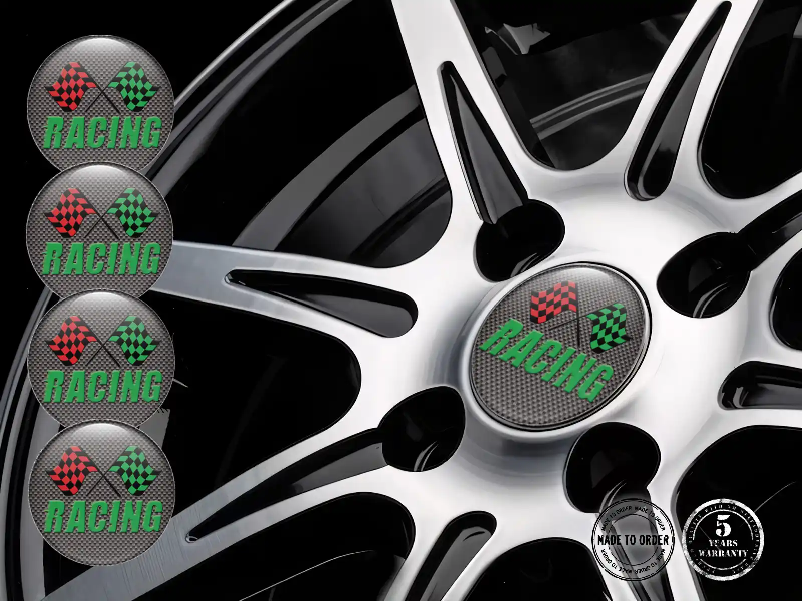 Pegatina en Aros Logo Racing Cúpula Limitada